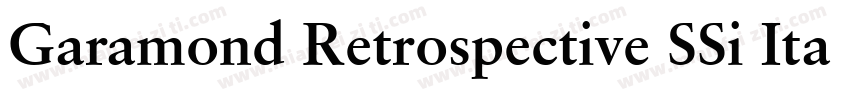 Garamond Retrospective SSi Italic字体转换